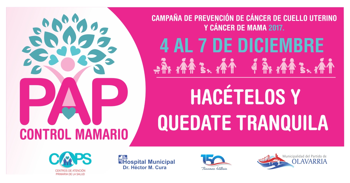 Campaña de prevención del cáncer de cuello de útero y mama | Municipalidad del Partido de Olavarría Campaña de prevención del cáncer de cuello de útero y mama | Municipalidad del Partido de Olavarría