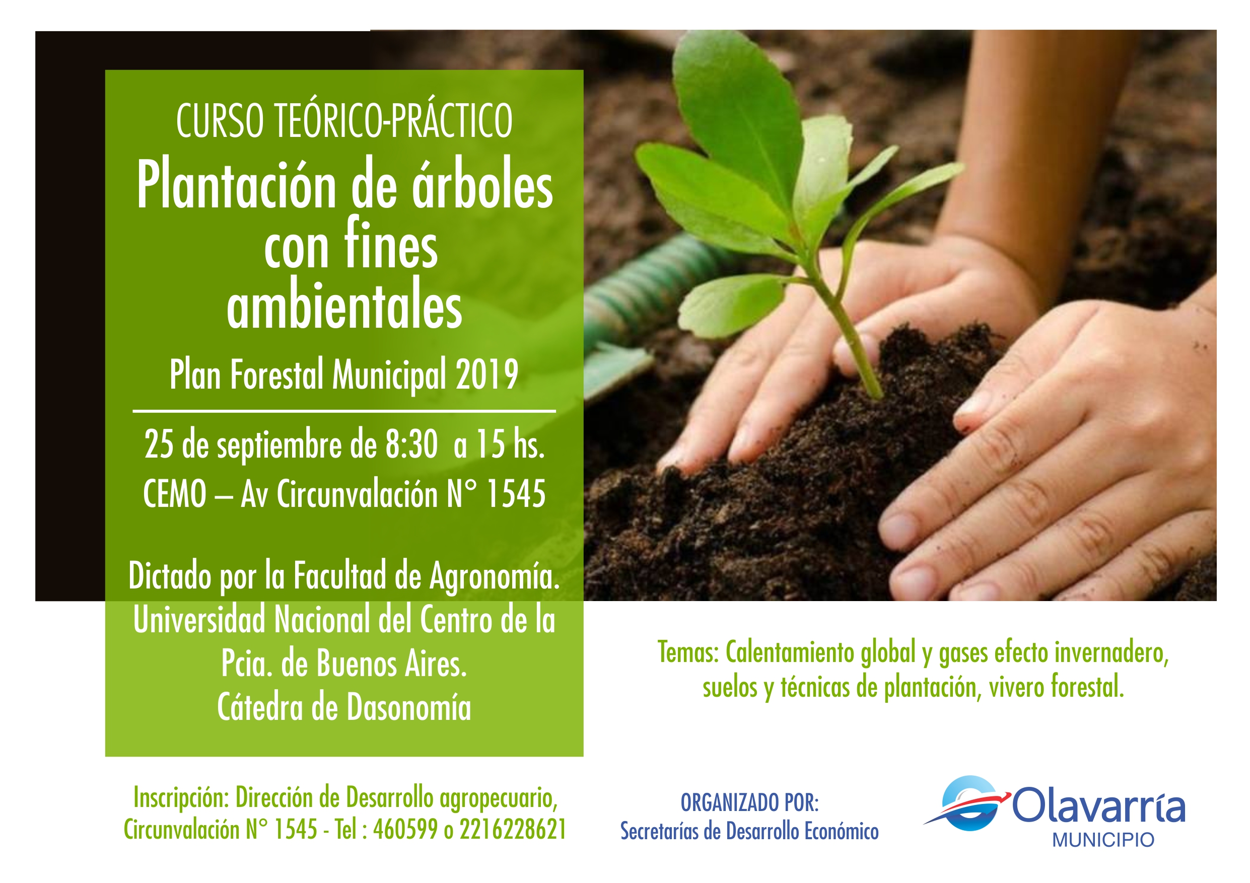 Curso de plantación de árboles con fines ambientales Municipalidad del Partido de Olavarría