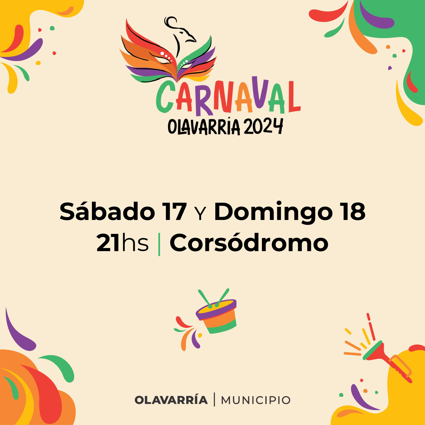 Todo listo para los Carnavales 2024 Municipalidad del Partido de