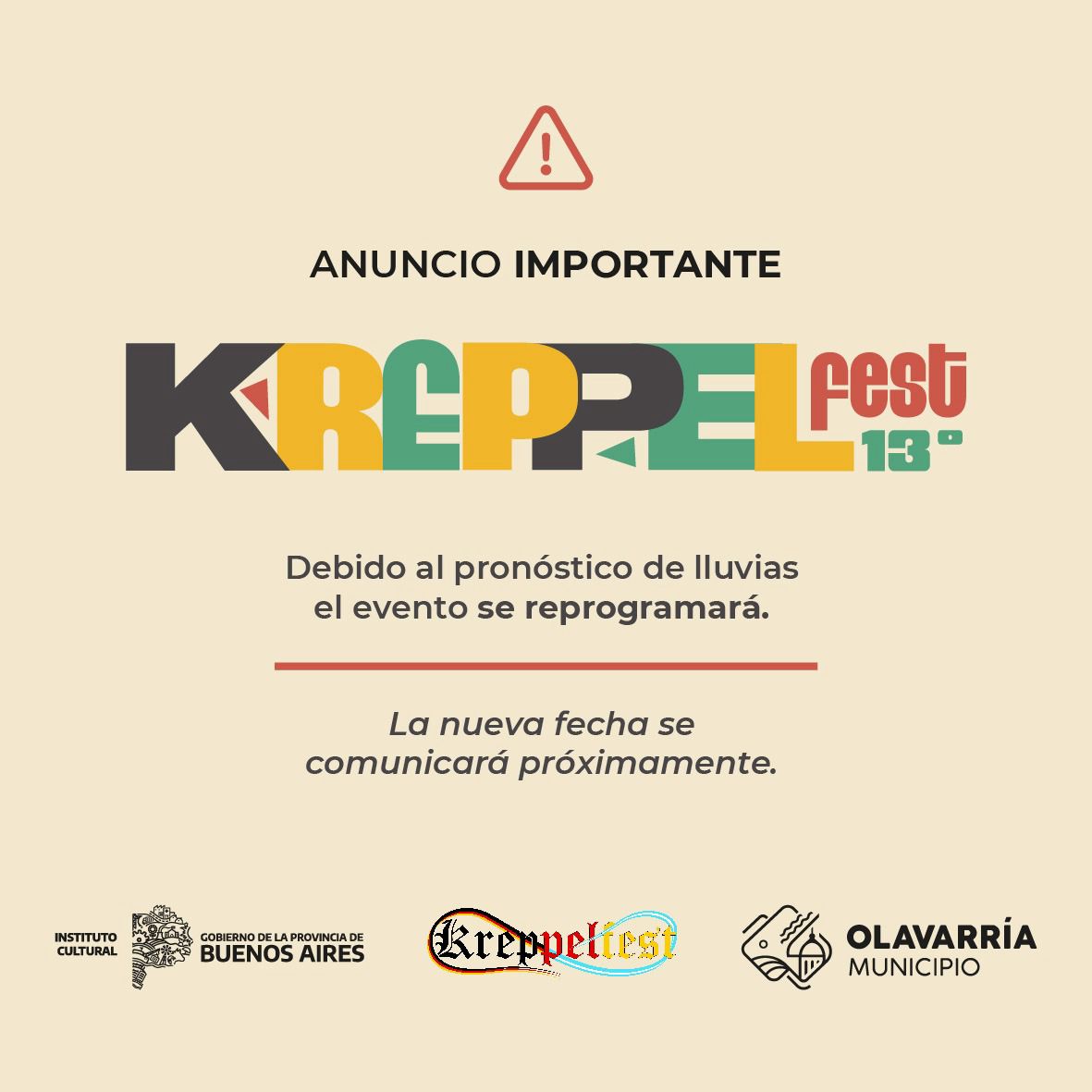 Debido al pronóstico de lluvia se suspendió la Kreppel Fest ...